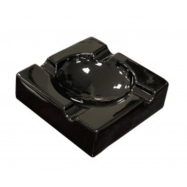 4 Cigar Large Ceramic Ashtray (Gloss Black)