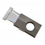 Gun Metal & Chrome Retractable Cigar Cutter