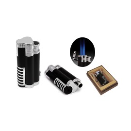 Black Cyclone Triple Flame Torch Lighter