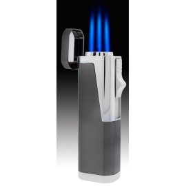 Gray Typhoon Triple Flame Torch Lighter