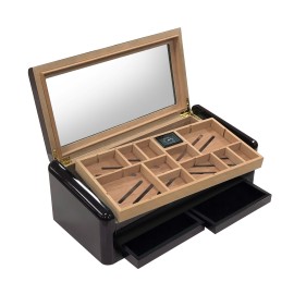 Baldwin 150 Ct. High Lacquer Jet Black Humidor