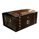 Montgomery Arch Top Lacquer Studded Cigar Chest Humidor