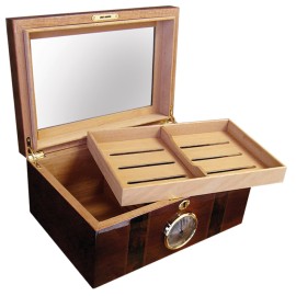 Ambassador 100 Count Beveled Glass Top Humidor