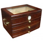 Regent 75 Ct. Dark Mahogany Glass Top Humidor