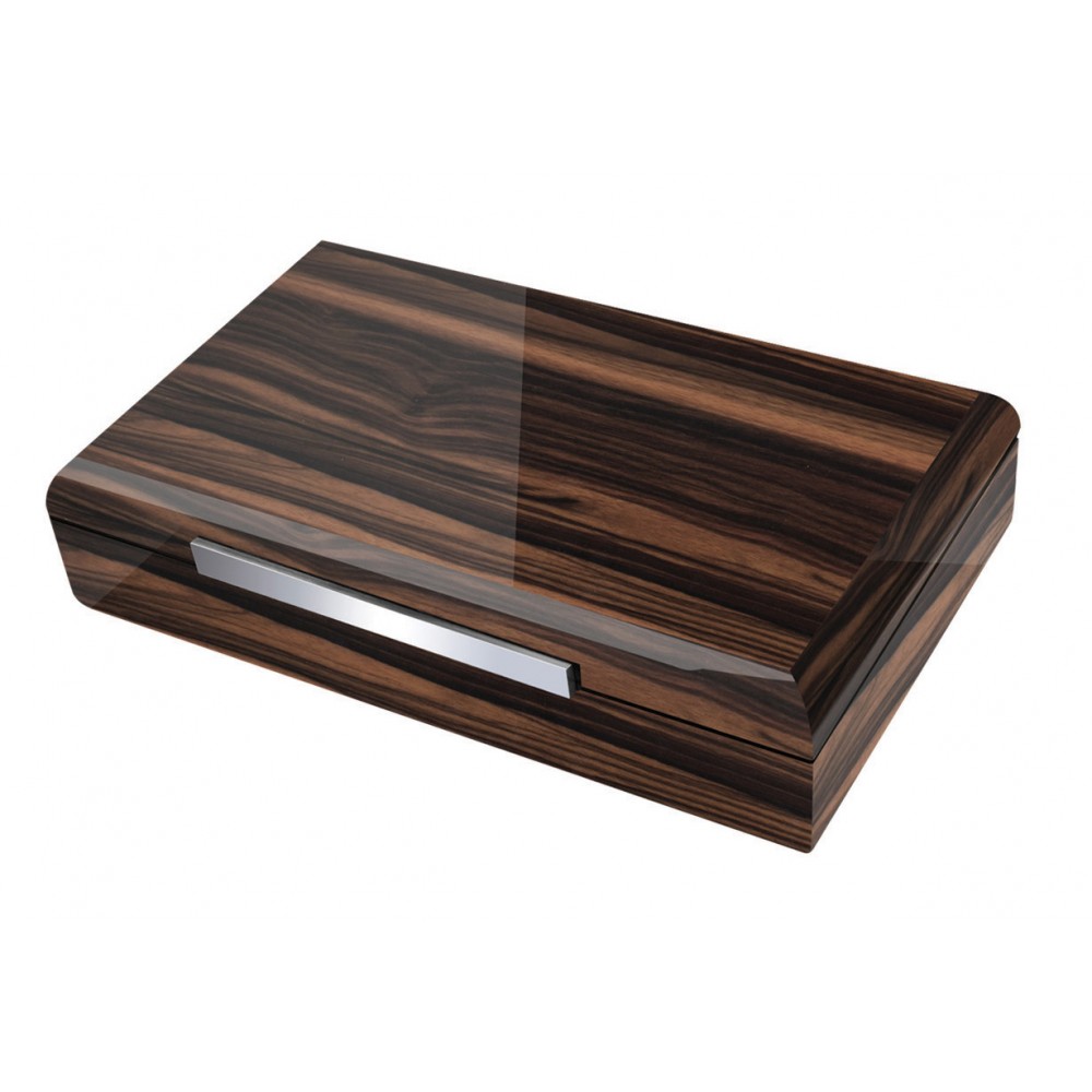 Vanderbilt 120 Ct. Lacquered Ebony Wood Humidor