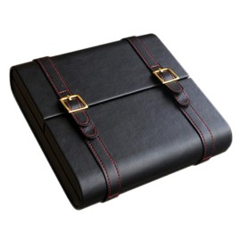 Augustus 20 Ct Black Leather Traveler