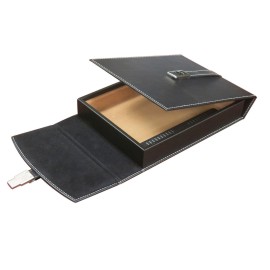 Florence 10 Ct Black Leather Travel Humidor 
