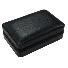 Manhattan 4-8 Ct. Black Travel Cigar Humidor