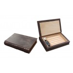 Novelist 5-10 Ct Leather Book Travel Humidor