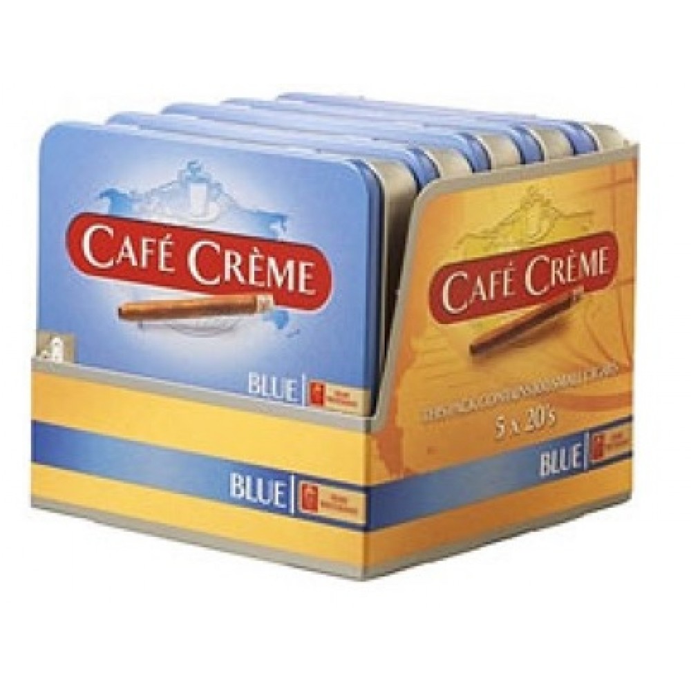 Cafe Creme Blue Mild 5 Tins of 20 Cigars